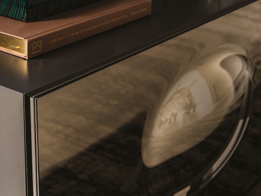 Aparador Paramount con puertas de cristal convexo Cattelan Italia - 2