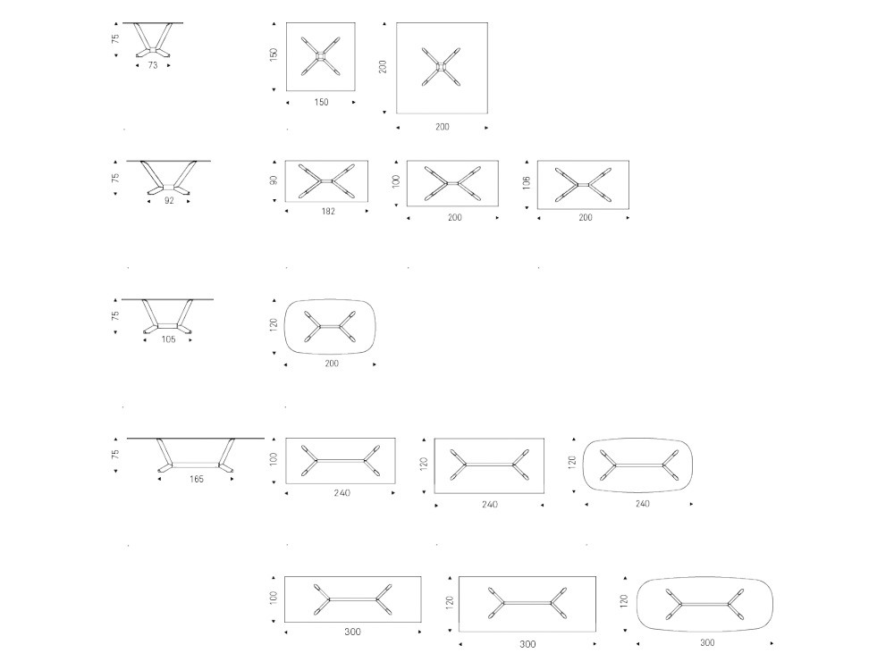 Medidas de la mesa fija de comedor Planer de Cattelan