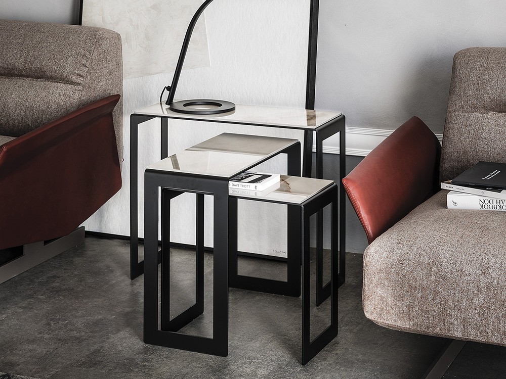 Juego de tres mesitas auxiliares Kitano Cattelan Italia - 1