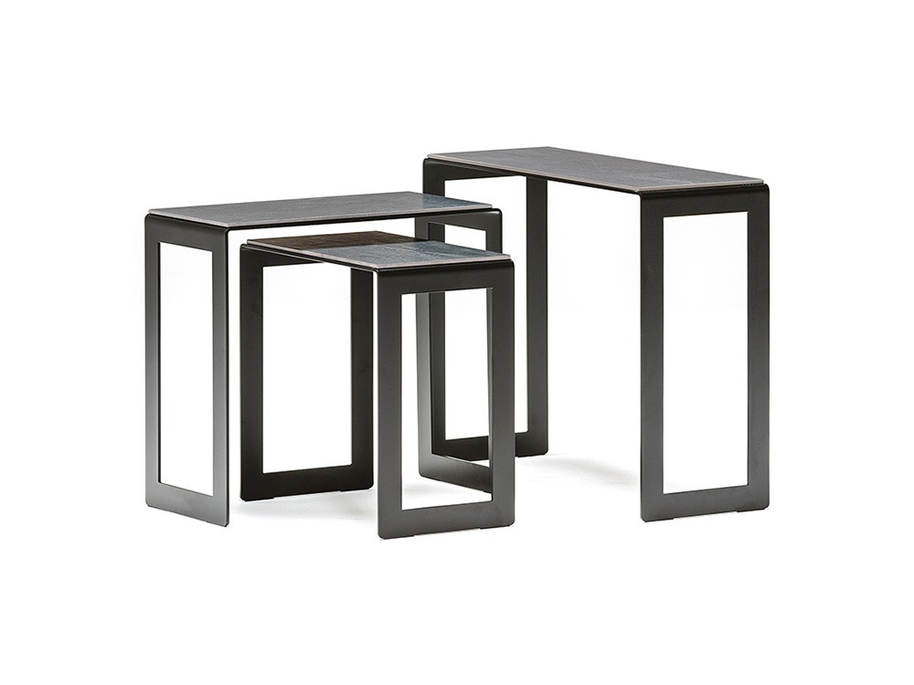 Juego de tres mesitas auxiliares Kitano Cattelan Italia - 4