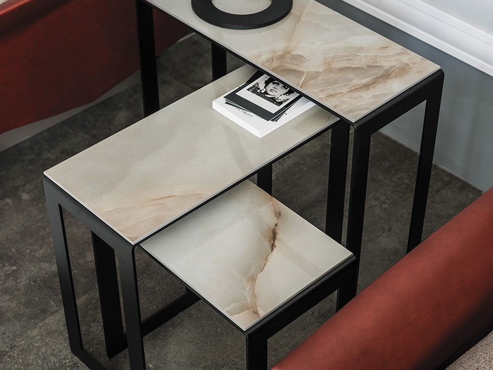 Juego de tres mesitas auxiliares Kitano Cattelan Italia - 2