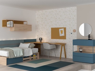 Proyecto de habitación juvenil oceano y ambar  - 1