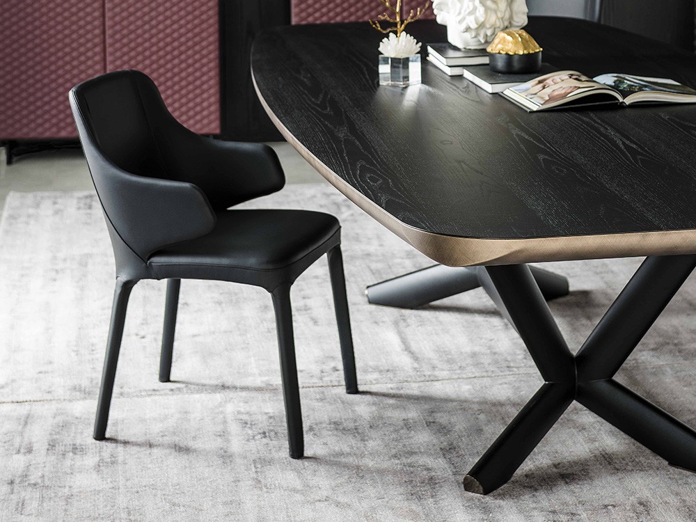 Silla con brazos tapizada en ecopiel Wanda Cattelan Italia - 6