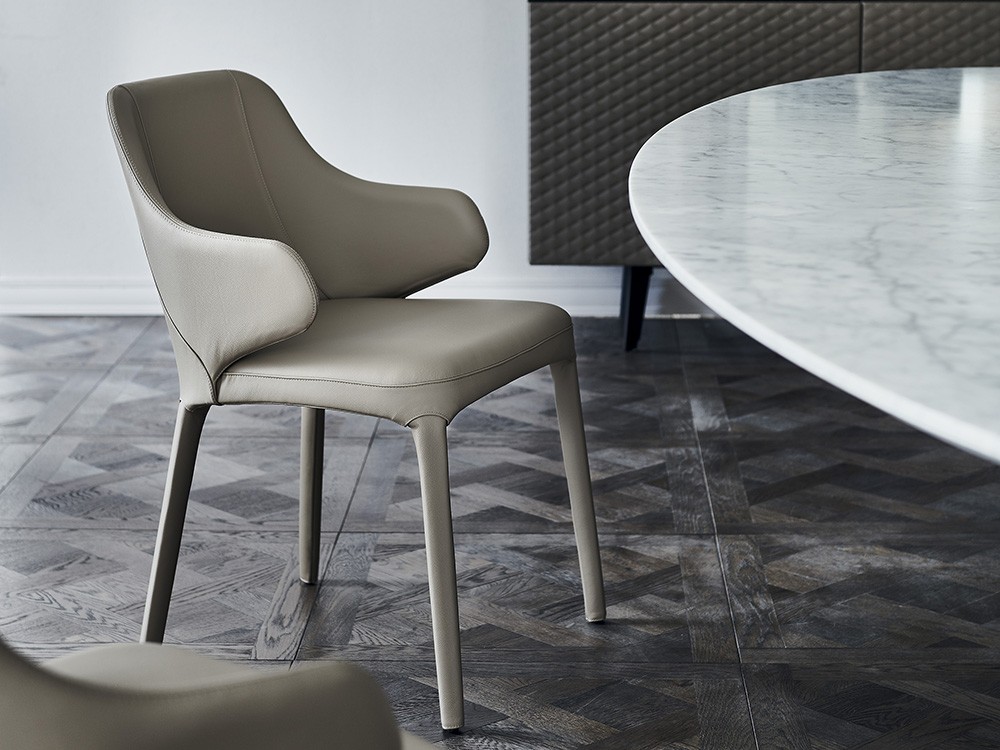 Silla con brazos tapizada en ecopiel Wanda Cattelan Italia - 12