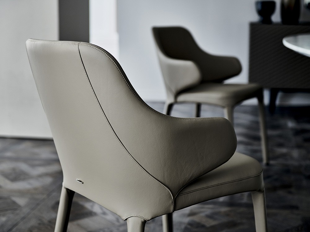 Silla con brazos tapizada en ecopiel Wanda Cattelan Italia - 14