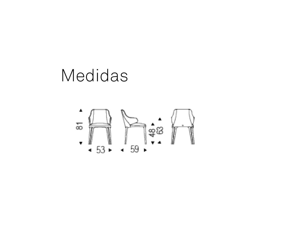 Silla con brazos tapizada en ecopiel Wanda Cattelan Italia - 8