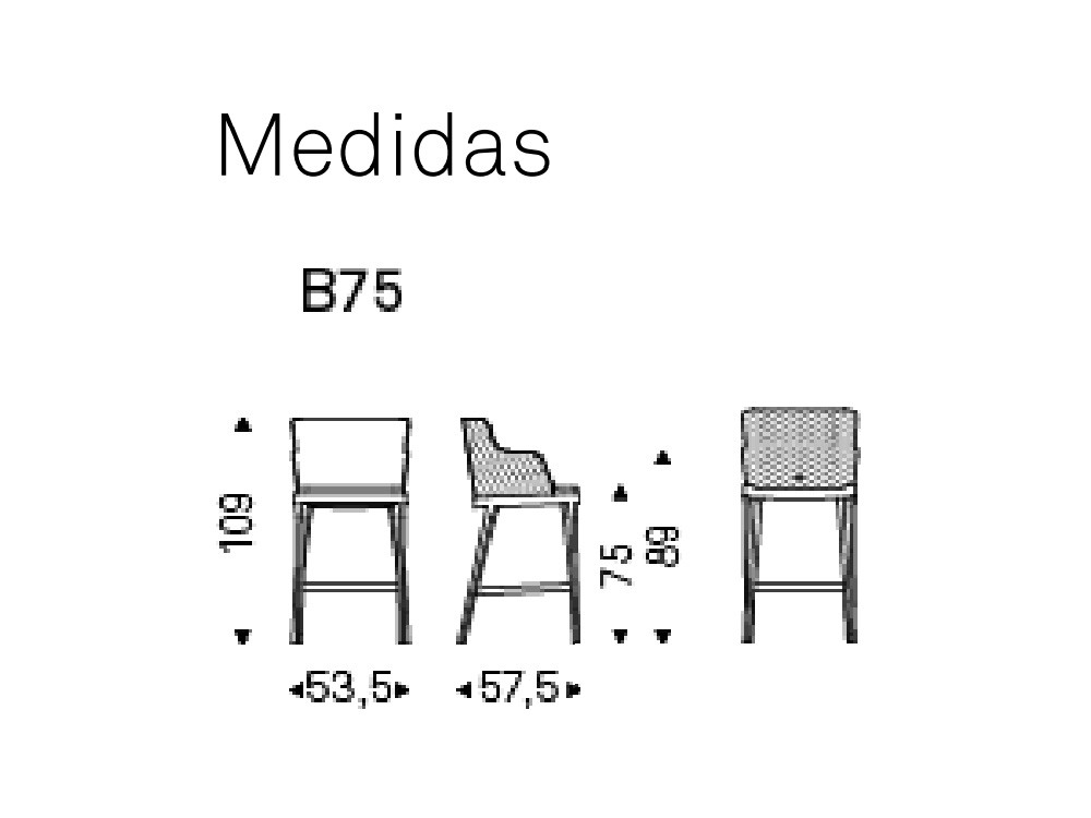 Taburete con o sin brazos Magda Couture Cattelan Italia - 8