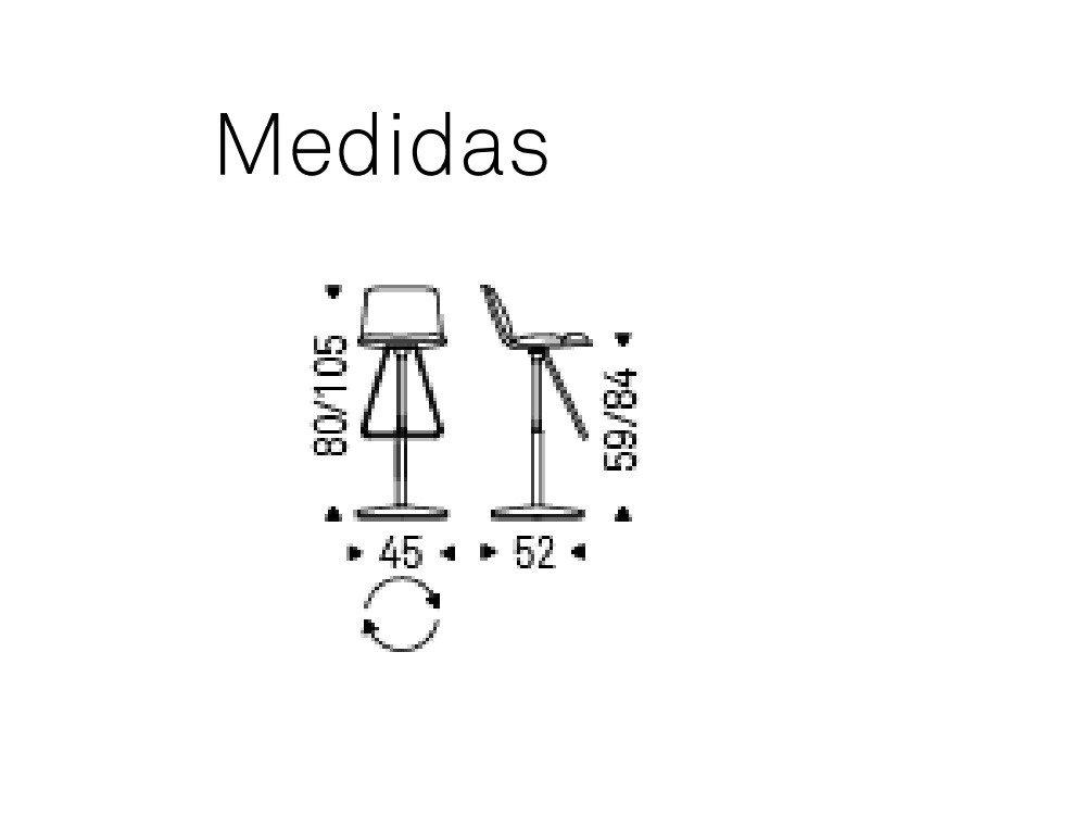 Taburete regulable en altura Axel-X Cattelan Italia - 7