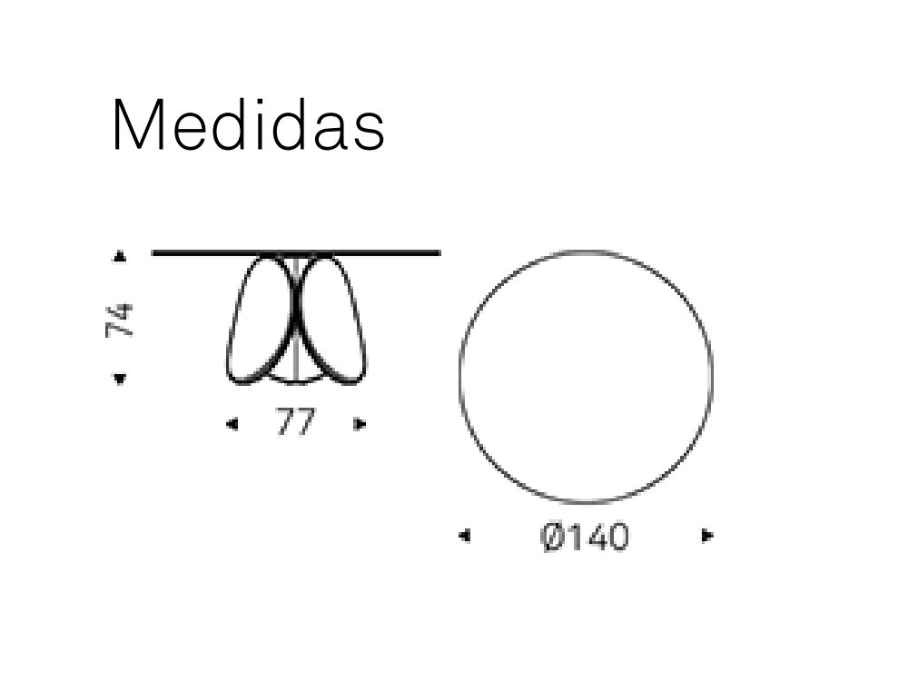 Mesa redonda Maxim Argile Cattelan Italia - 6