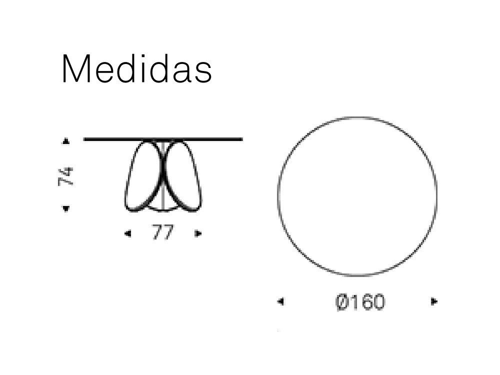 Mesa redonda Maxim Argile Cattelan Italia - 7