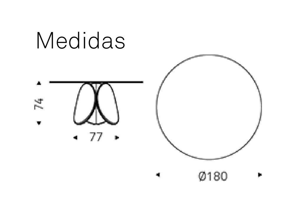 Mesa redonda Maxim Argile Cattelan Italia - 8