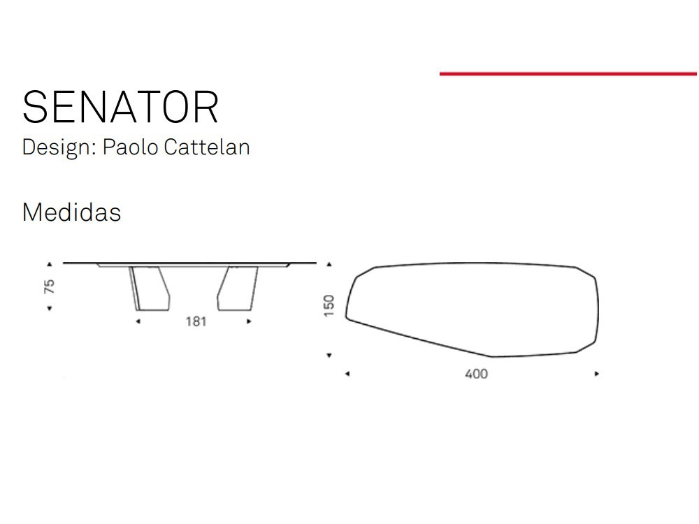 Mesa de comedor Senator Cattelan Italia - 7