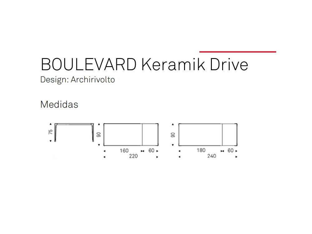 Mesa extensible de comedor Boulevard Keramik Drive Cattelan Italia - 7