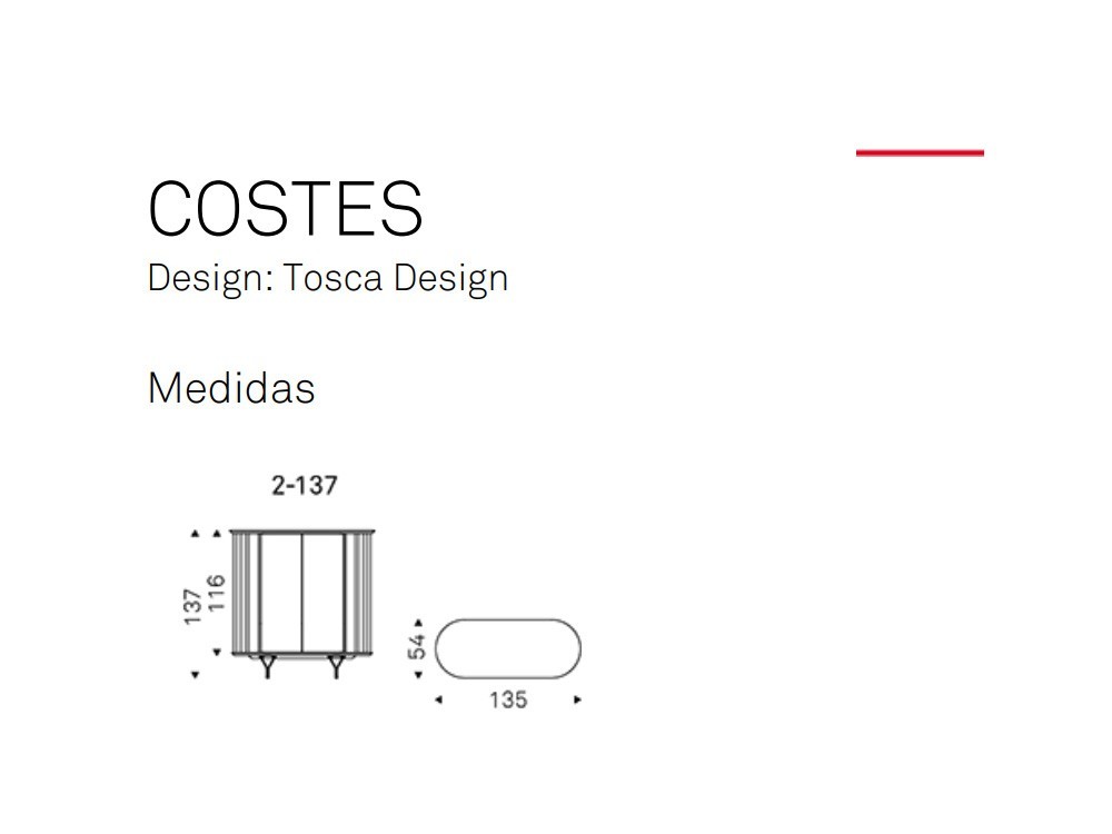 Aparador alto Costes con vitrina Cattelan Italia - 6