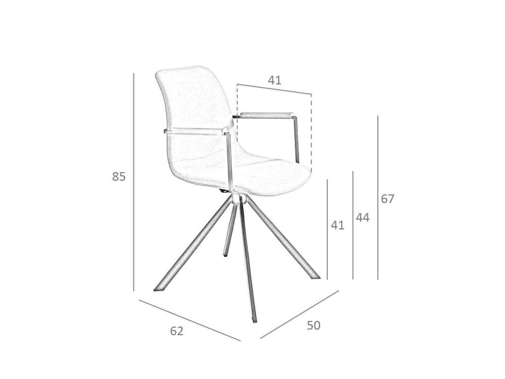 Silla giratoria tapizada 4105 Ángel Cerdá Ángel Cerdá - 7