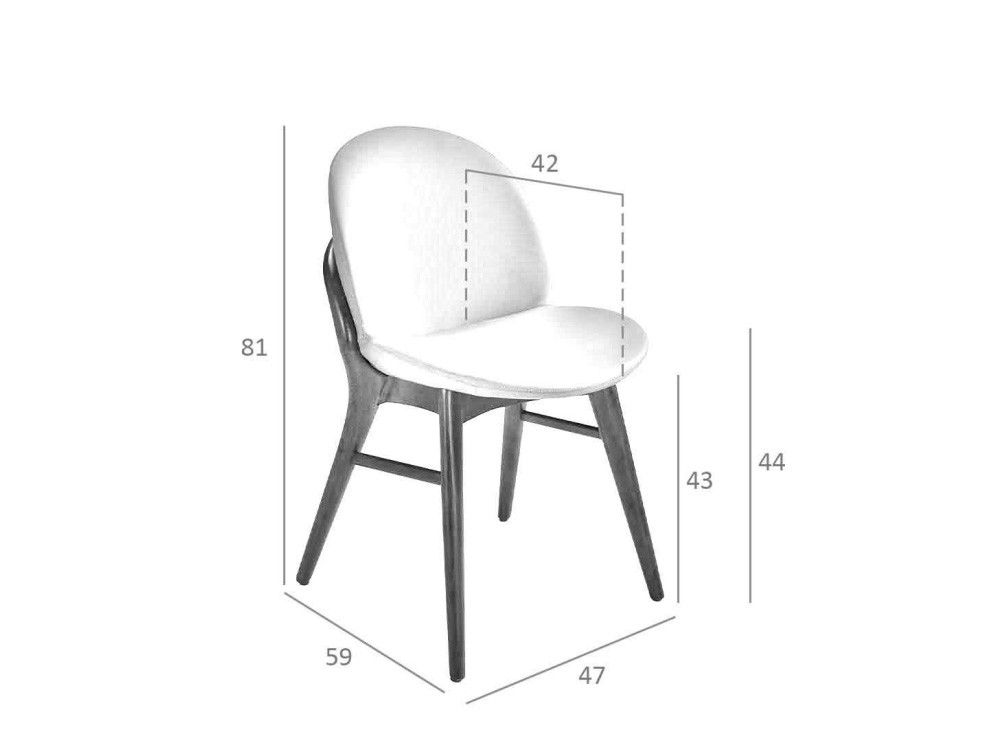 Silla tapizada en polipiel 4107 Ángel Cerdá Ángel Cerdá - 7