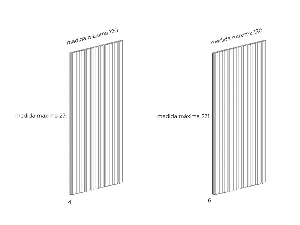 Trasera alistonada para salón Ribbon Tegar Mobel - 3