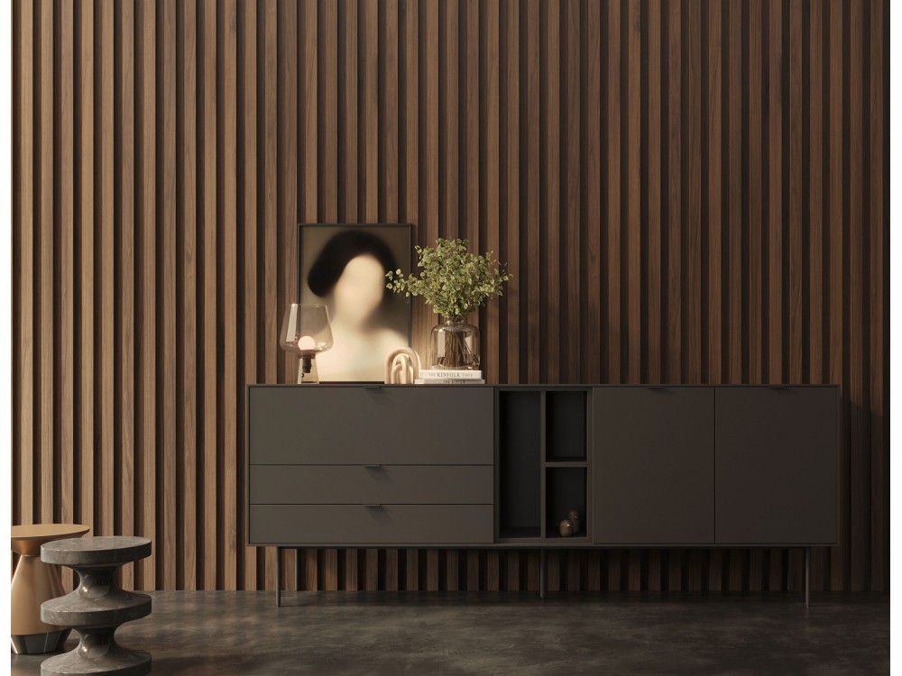 Trasera alistonada para salón Ribbon Tegar Mobel - 2