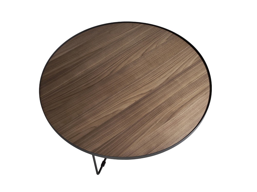 Mesa de centro redonda nogal 2006 Ángel Cerdá - 2