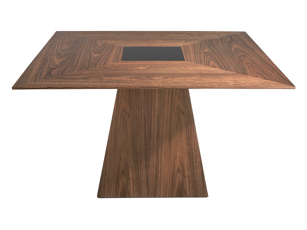 Mesa de comedor cuadrada en madera chapada en nogal 1079 Ángel Cerdá - 3