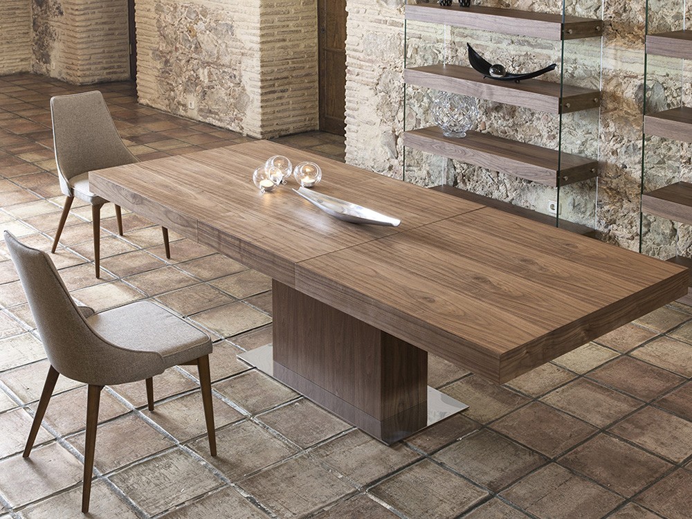 Mesa de comedor extensible en nogal Ángel Cerdá 1015 Ángel Cerdá - 4