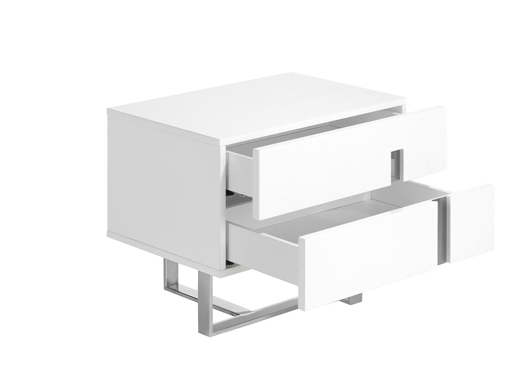 Mesita de noche lacada con estructura de acero Ángel Cerdá 7003 Ángel Cerdá - 1