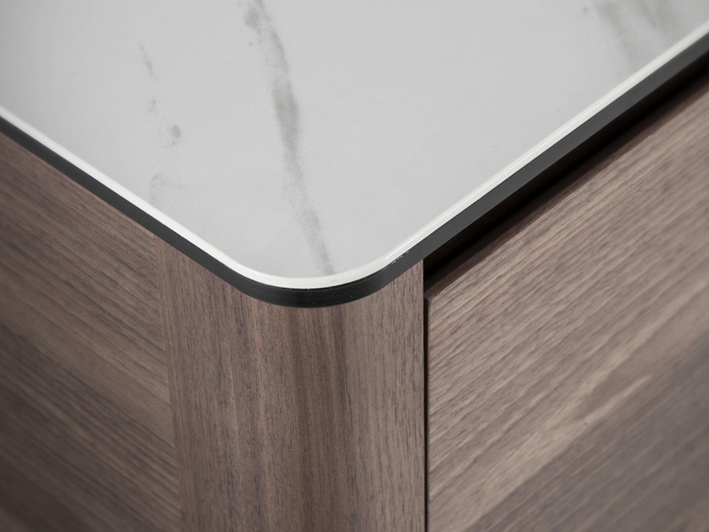 Mueble TV chapado en nogal con tapa porcelánica 3083 Ángel Cerdá - 5