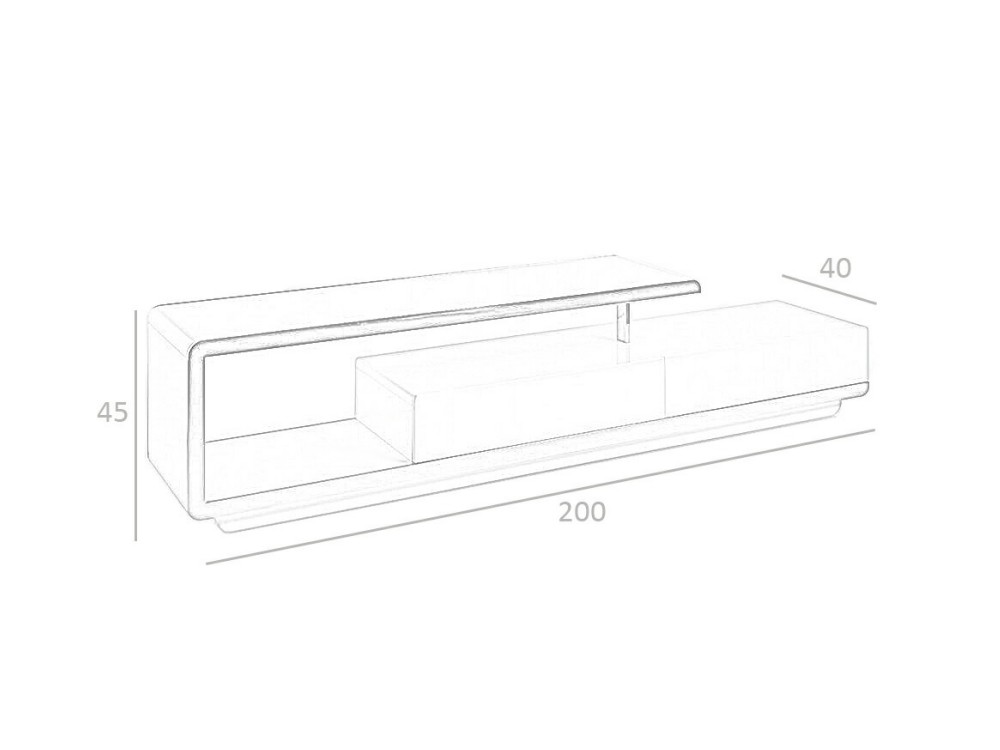 Mueble TV lacado con frontal de acero Ángel Cerdá 3042 Ángel Cerdá - 5