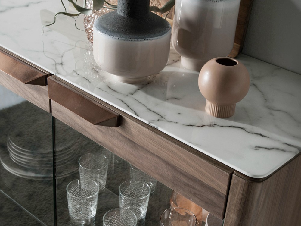 Vitrina chapada en nogal y cristal ahumado 3075 Ángel Cerdá Ángel Cerdá - 6