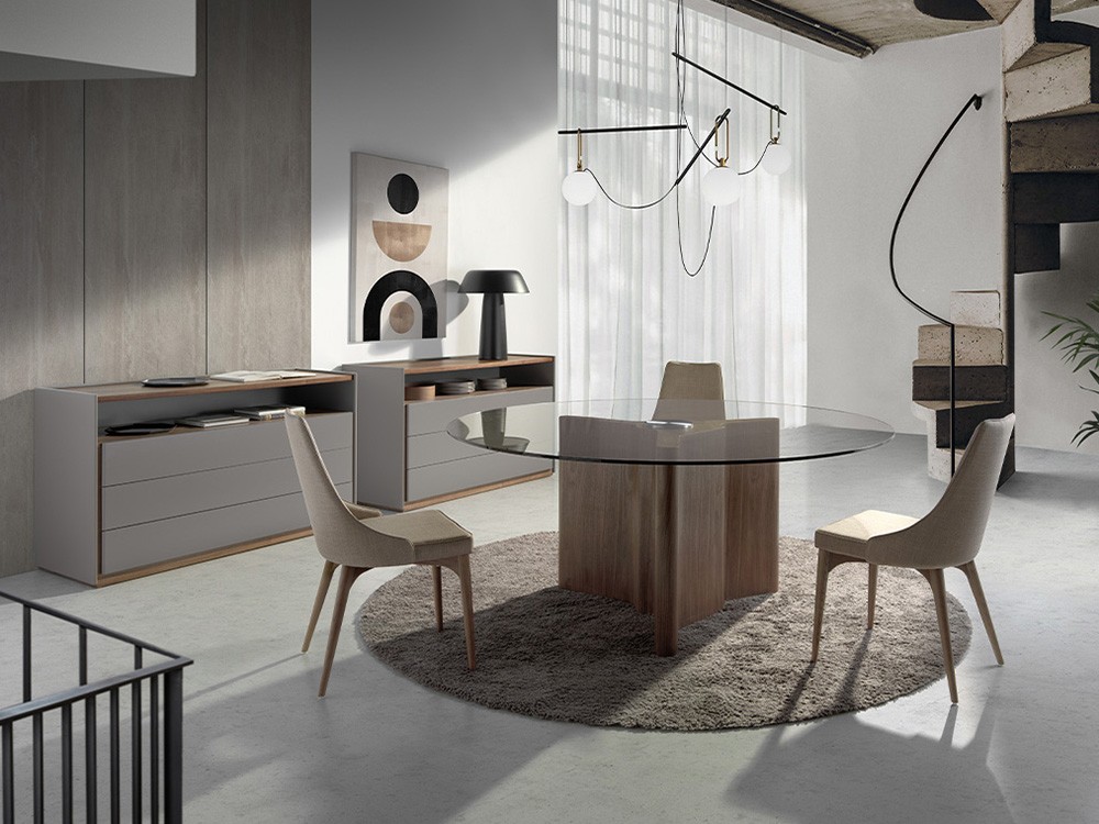 Silla tapizada en textil con pies en nogal Ángel Cerdá 4032 Ángel Cerdá - 11