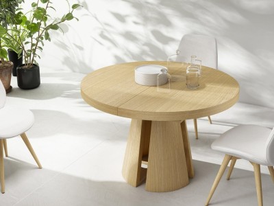 Mesa redonda extensible chapa natural Bia Tábula - 2