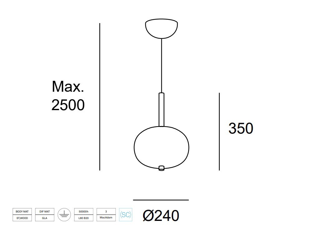 Lámpara de techo Ilargi Regulable Leds C4 - 6