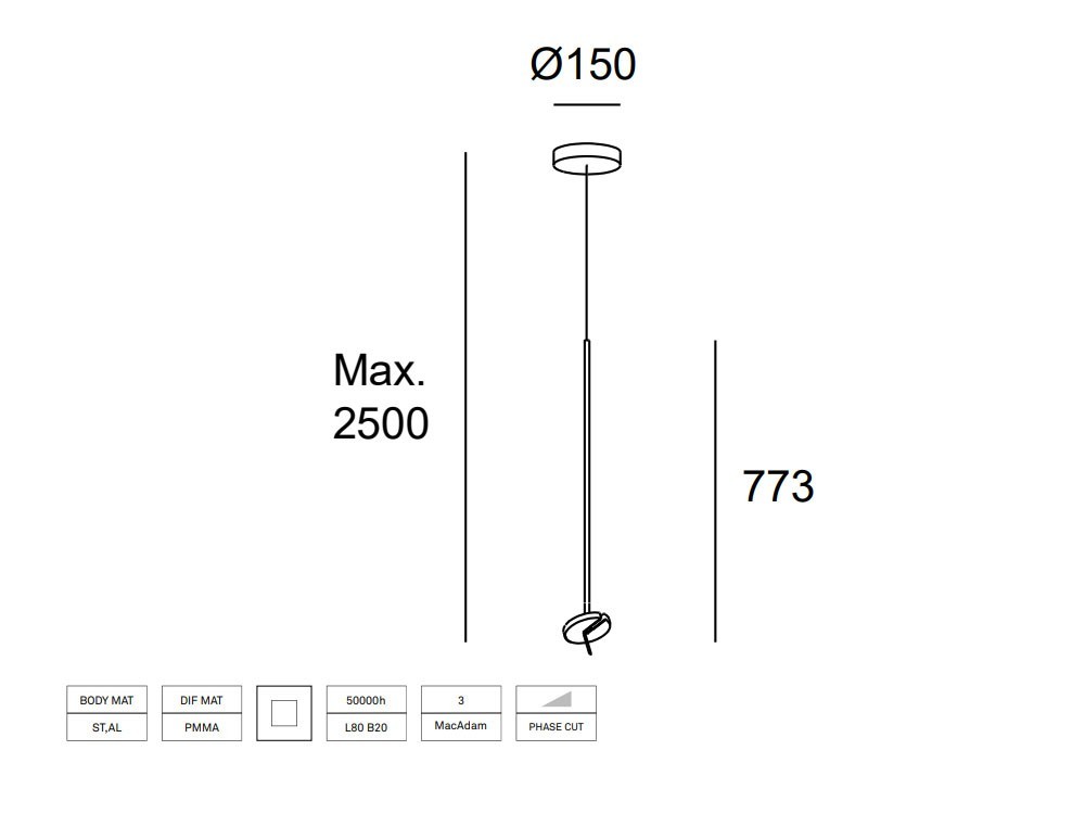 Lámpara de techo Invisible Regulable Leds C4 - 5