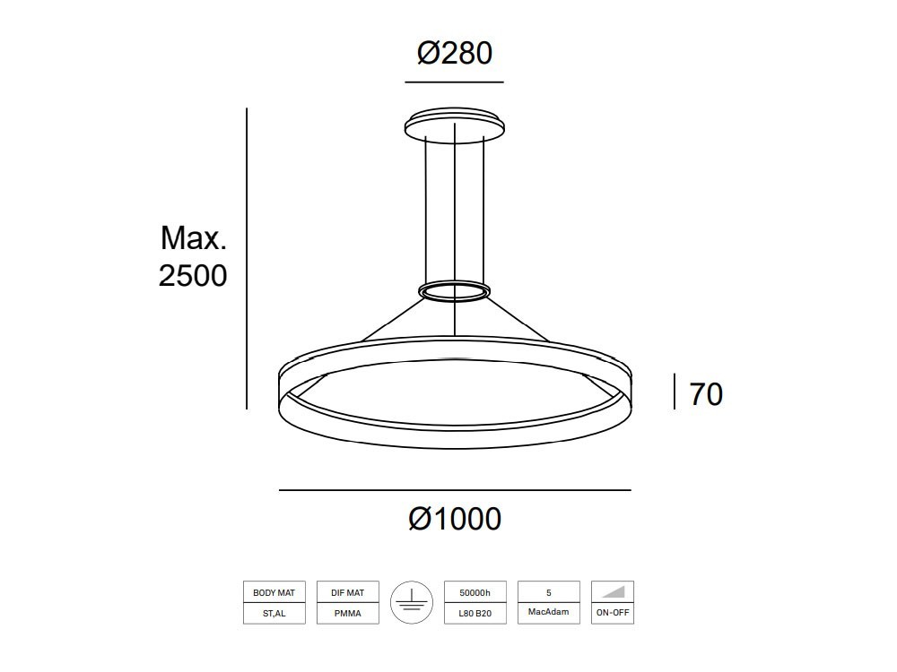 Lámpara de techo Circ Leds C4 - 10