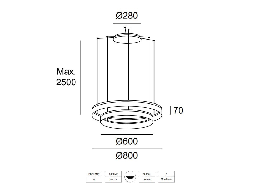 Lámpara de techo Circ Combi Leds C4 - 3