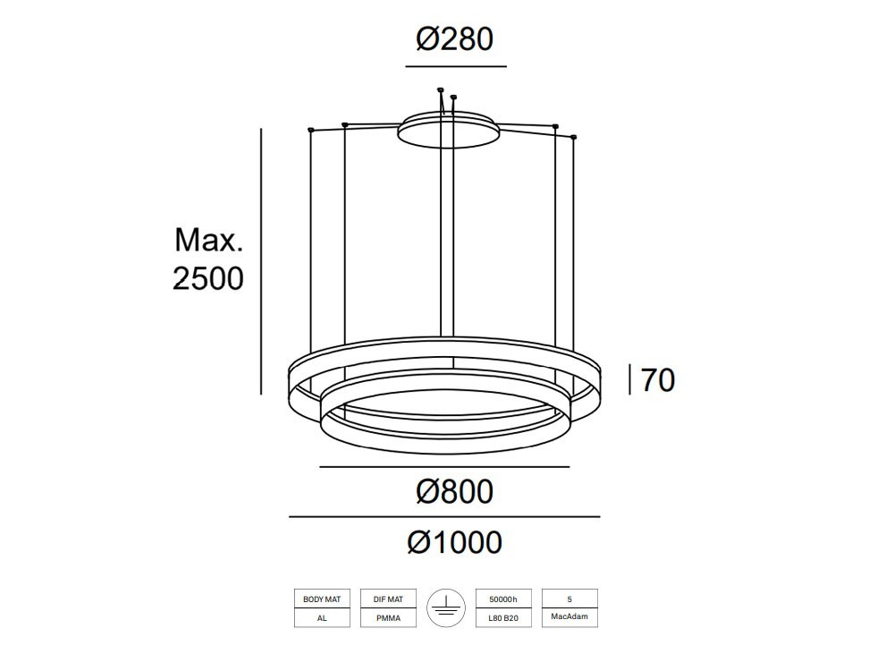 Lámpara de techo Circ Combi Leds C4 - 4