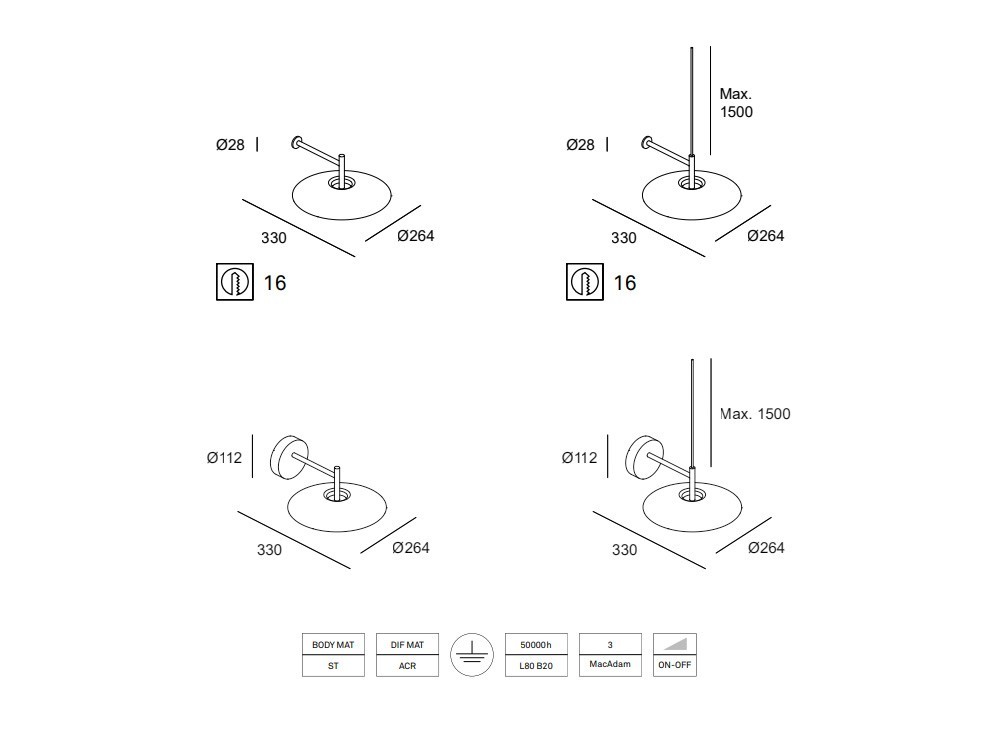 Aplique H Leds C4 - 4