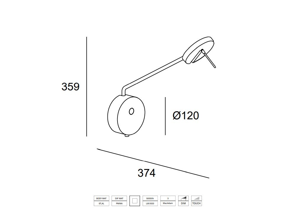 Aplique Invisible Regulable Leds C4 - 6