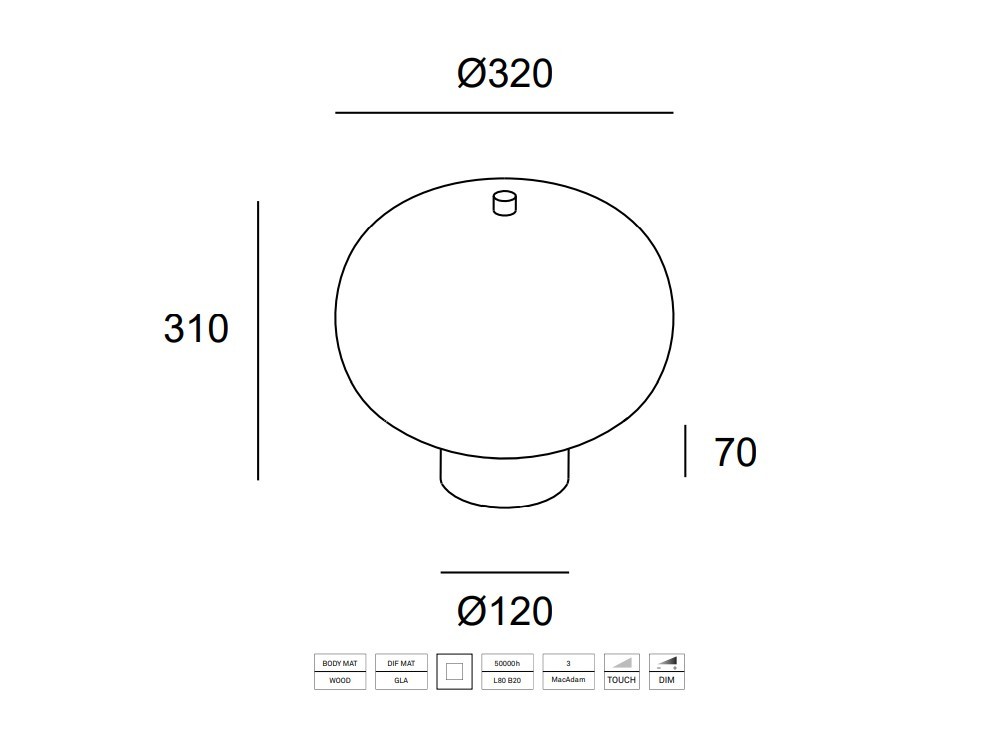 Lámpara de sobremesa Ilargi Regulable Leds C4 - 6