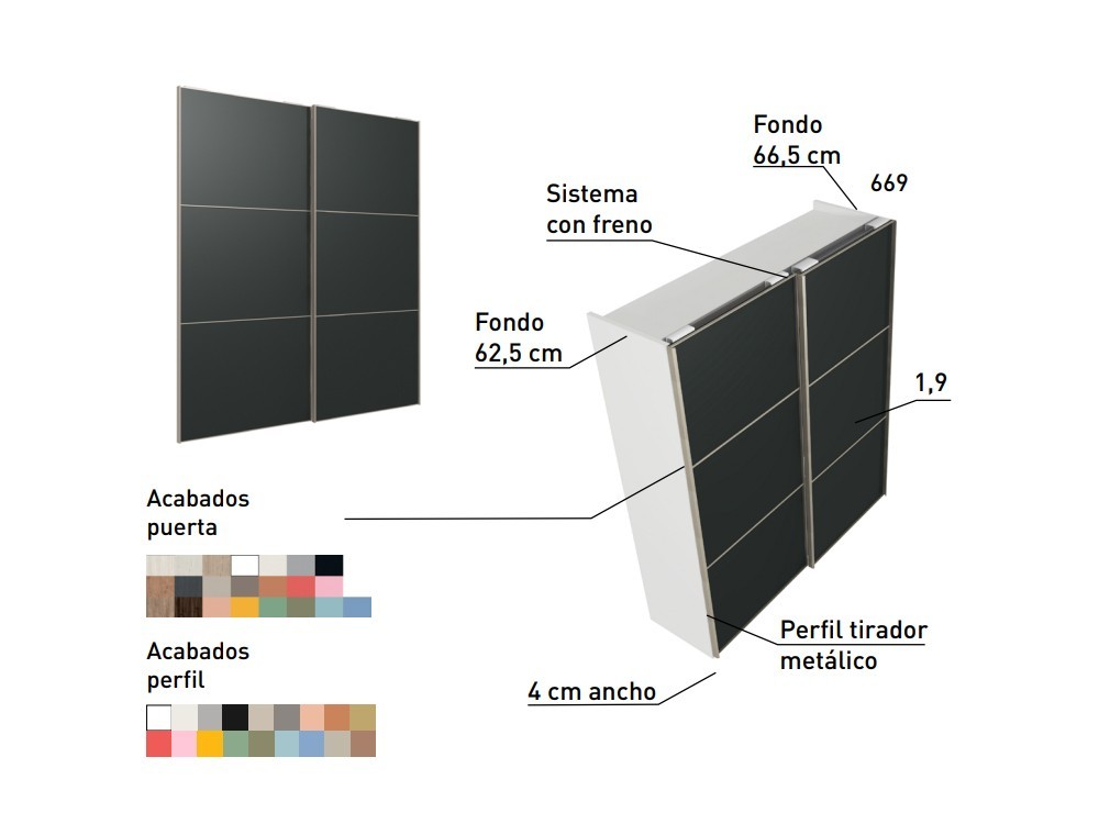 Armario a medida puertas correderas tres plafones Next jotajotape - 4