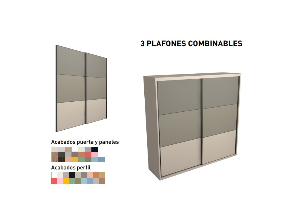 Armario a medida de puertas deslizantes tres plafones Next jotajotape - 4
