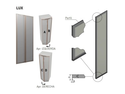 Armario a medida de puertas plegables Lux Cristal Next jotajotape - 6