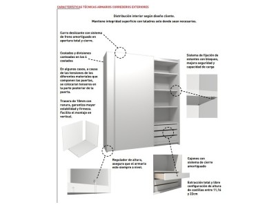 Armario a medida puertas correderas Lux Cristal lacado Next jotajotape - 4