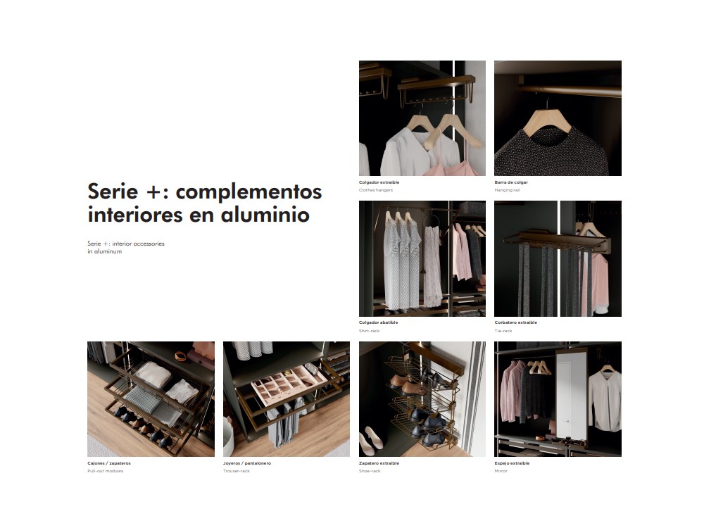 Vestidor a medida con puertas de cristal y tocador Next jotajotape - 8