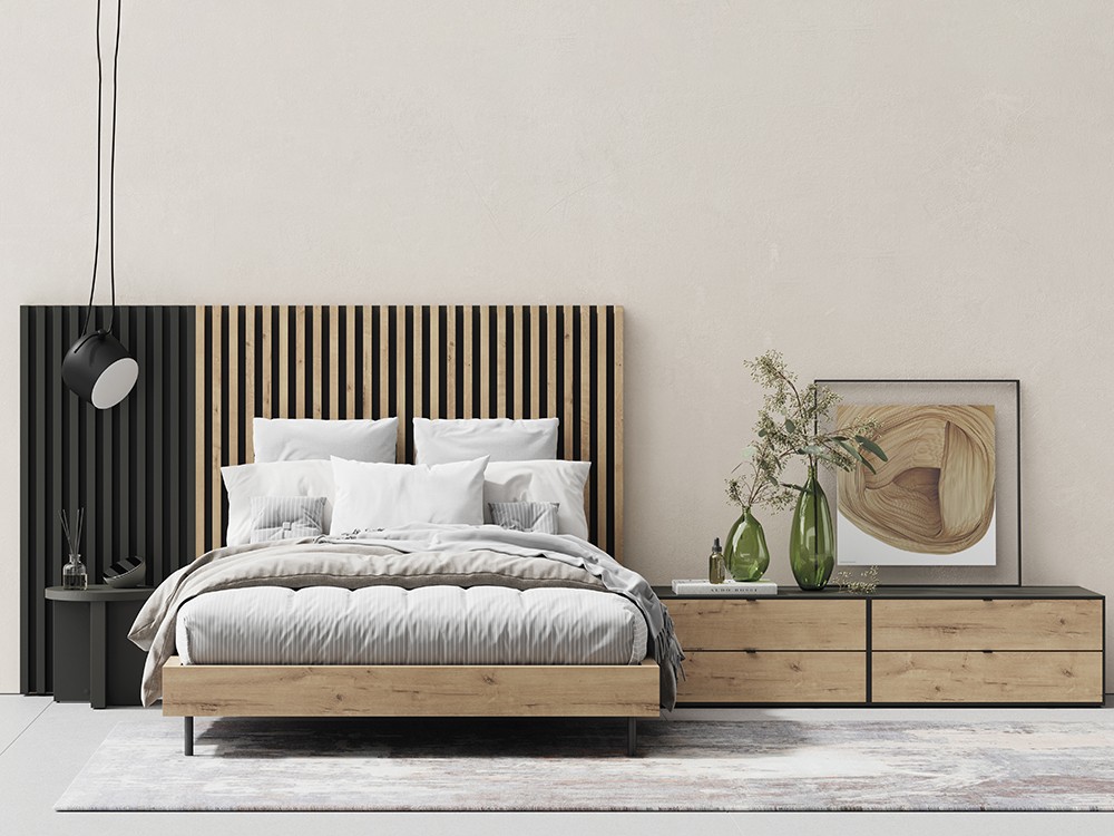 Dormitorio con cabecero Slat NoLimits Next jotajotape - 1