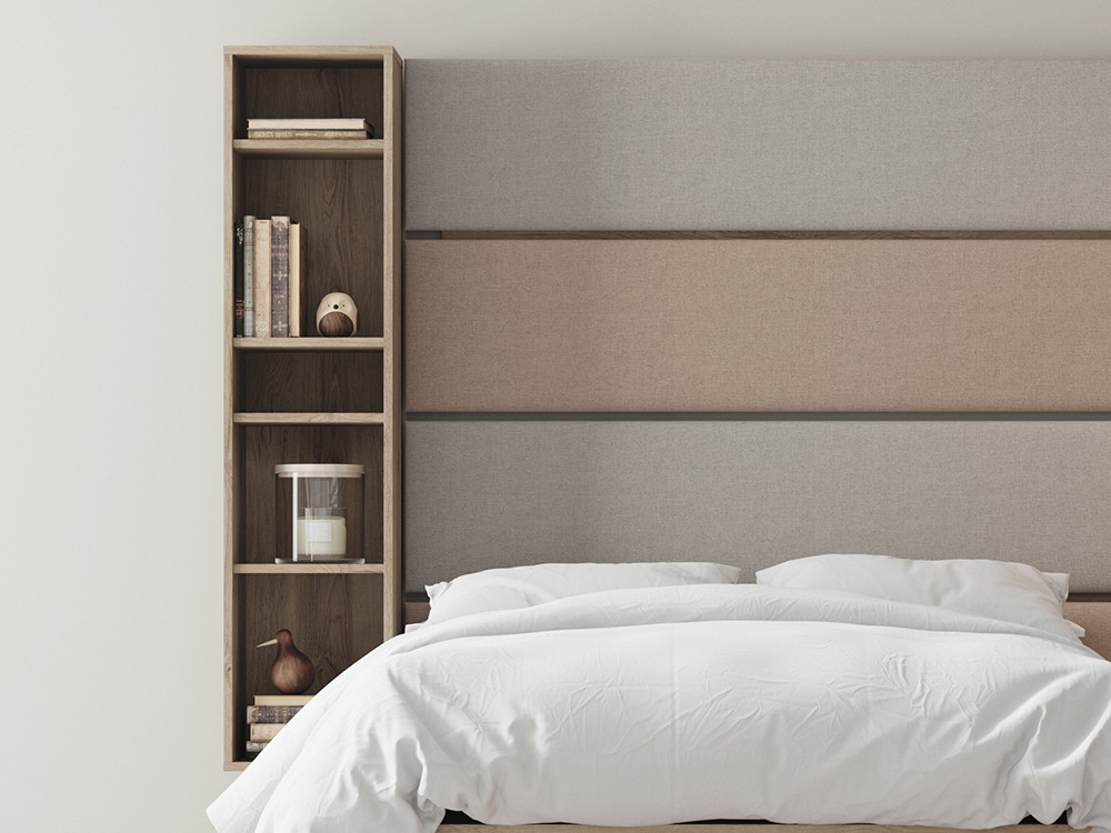 Dormitorio con cabecero tapizado Due big Next jotajotape - 3