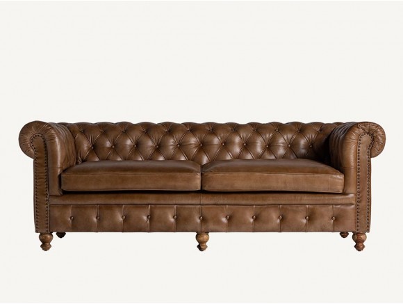 Sofa estilo chester en piel Elkins Vical Home - 1