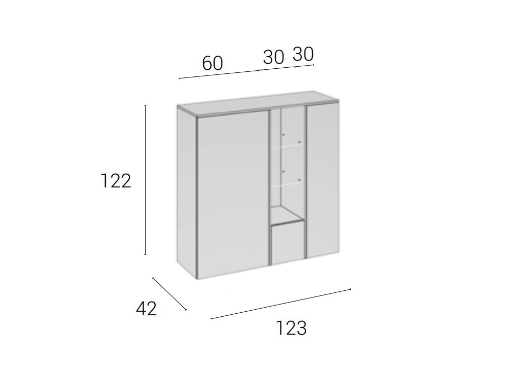 Aparador alto Arlo Boreal Roble Brave 15 Cubi - 9