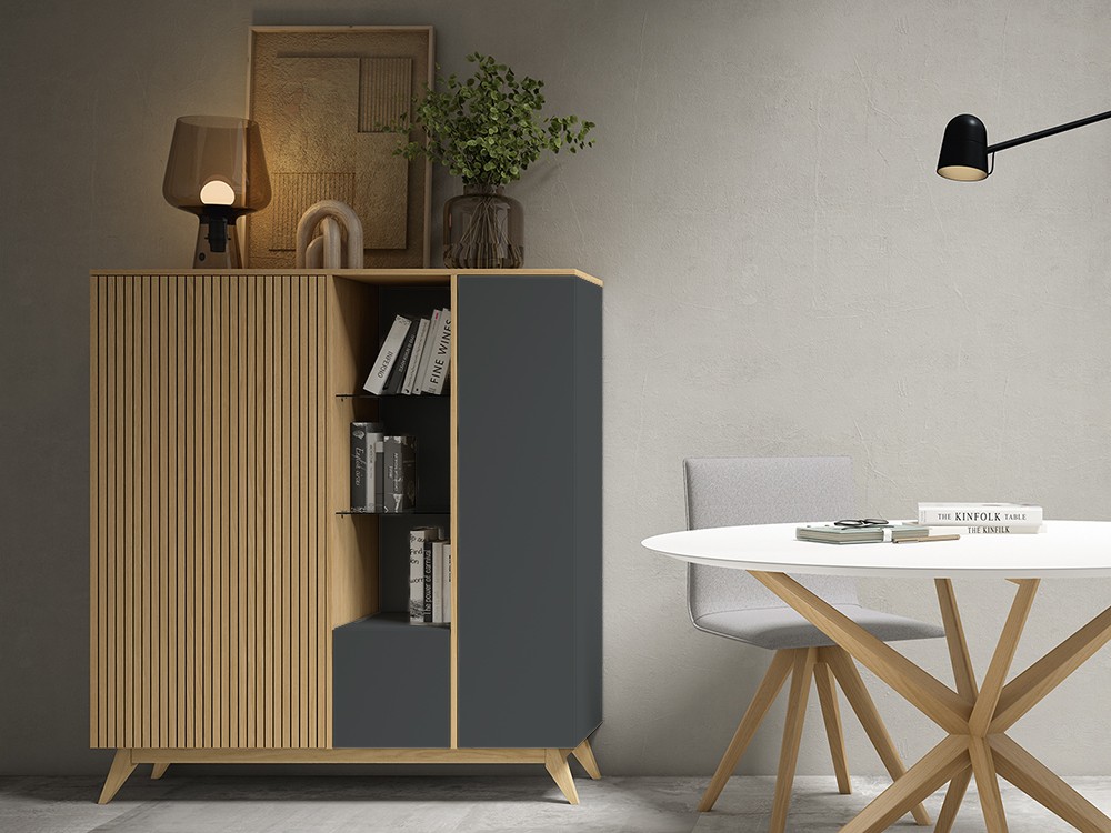 Aparador alto Arlo Boreal Roble Brave 15 Cubi - 3