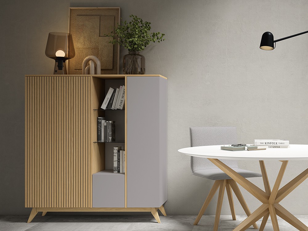 Aparador alto Arlo Boreal Roble Brave 15 Cubi - 4